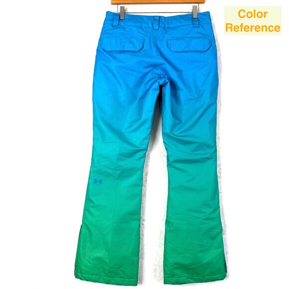 Under Armour Storm Primaloft Ombre Snowboard Ski Snow Flared Pants S Blue Green - Picture 5 of 11